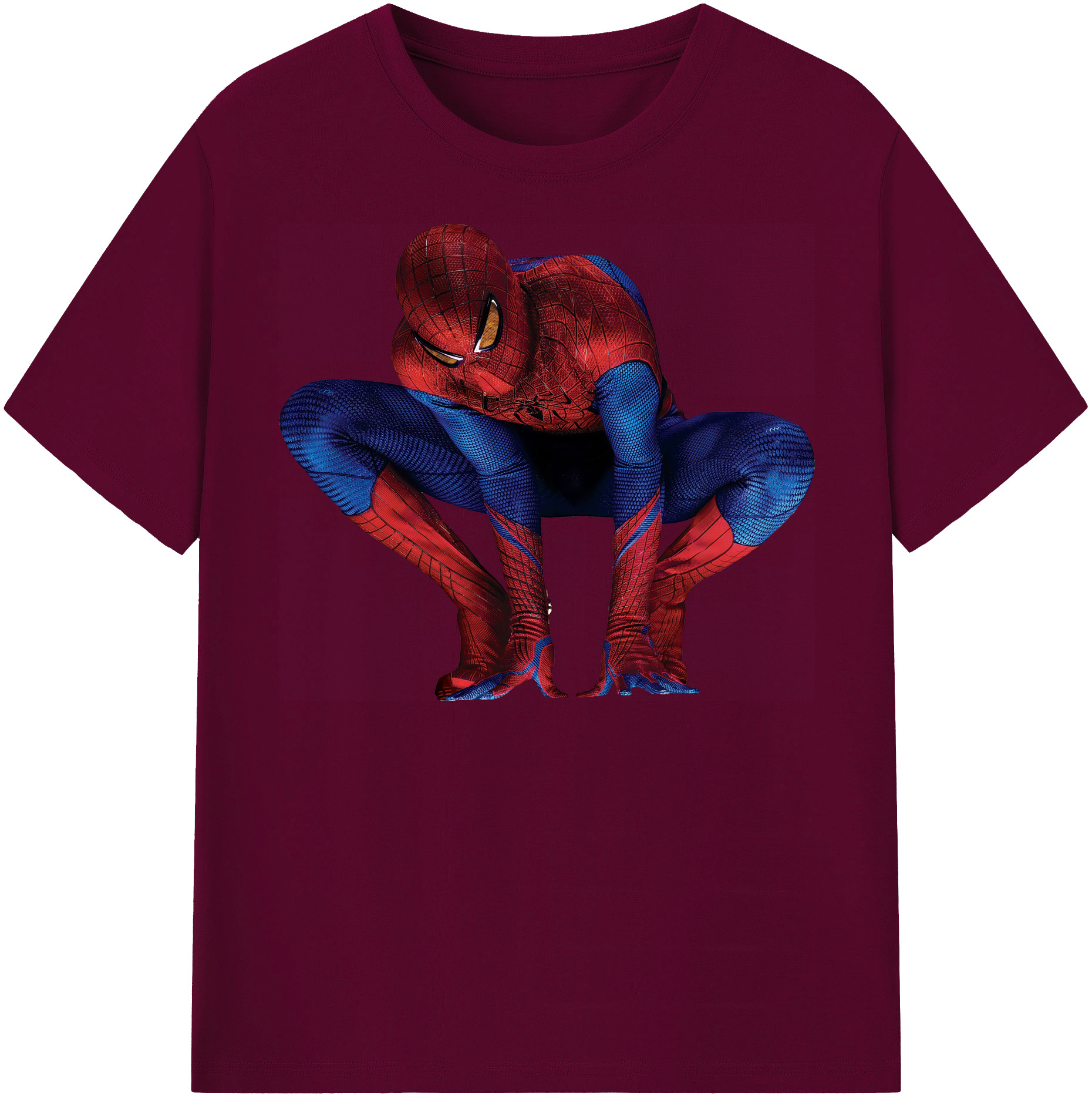 （画像用） Spider Man スパイダーマン レディースカジュアルプリントTシャツ（綿100％）